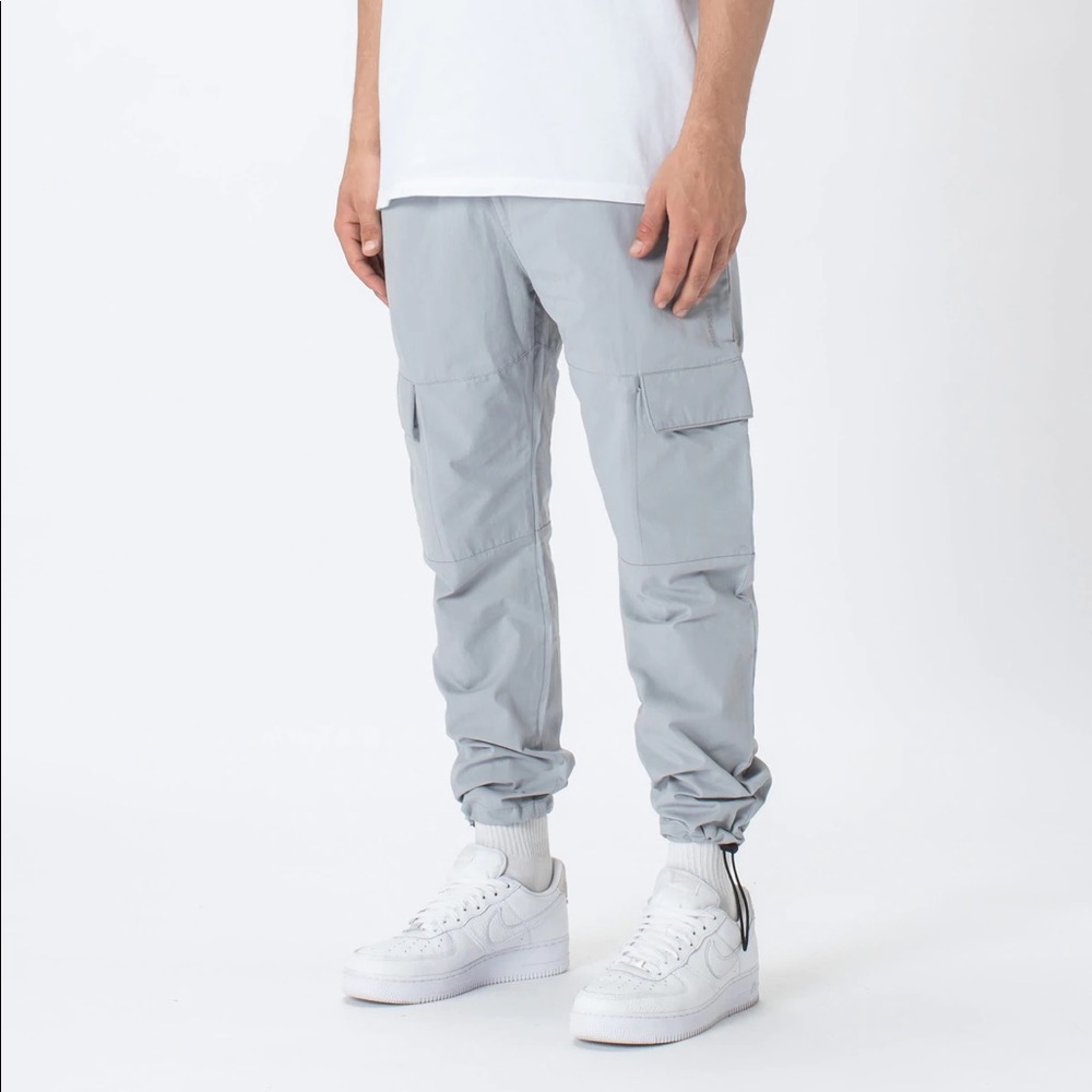 Zanerobe Ice Grey Jumpa Cargo Pants, Size 38